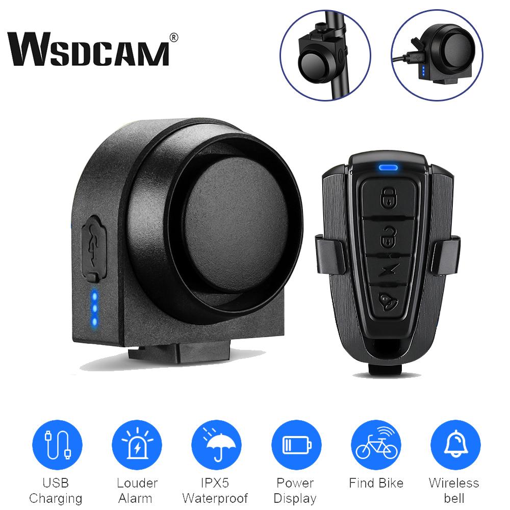 Wsdcam Велосипедный вибрационный сигнализатор Беспроводной мотоциклетный сигнализатор USB-зарядка Система предупреждения о вибрации Безопасность Велосипедный напоминатель о потере