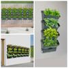 Черный/Зеленый Штабелируемый Плантатор Для Помещений и Улицы с 6 Дренажными Горшками 18 Пластиковых Горшков 6,56 футов Дренажная Труба Подвесной Вертикальный Настенный Плантатор