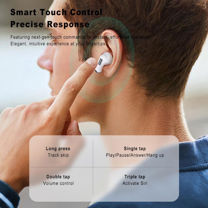 Беспроводные Bluetooth-наушники ProS — шумоподавление ENC для звонков, совместимость с Apple и Android, внутриканальные беспроводные стереонаушники (аппендикс) Earbuds