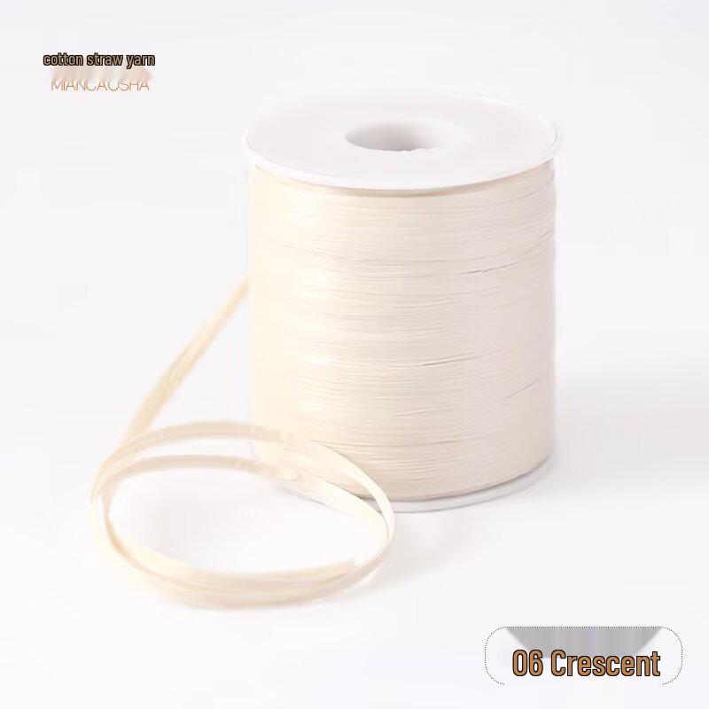 Водостойкая рафия для вязания крючком с хлопковой нитью для DIY шляп и пляжных сумок