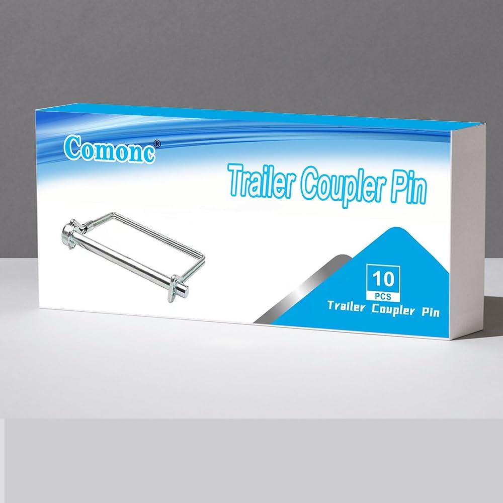 Square Pto Pin Shaft Locking Pin 1/4 Pin Hitch Pin Wire Lock Pin Safety Coupler Pin 1/4" X 2-3/4"For PTO,Farm,Lawn,Hitches,And Garden,10 PCS