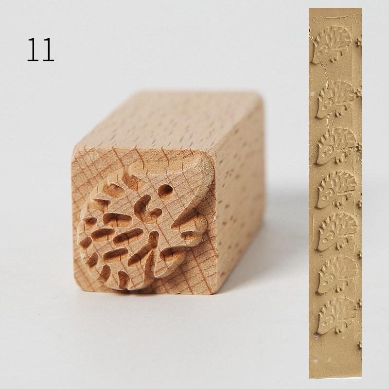 Деревянная мультяшная глиняная форма для печати, креативная печать для лунного торта, печать из твердой древесины, керамическая текстура