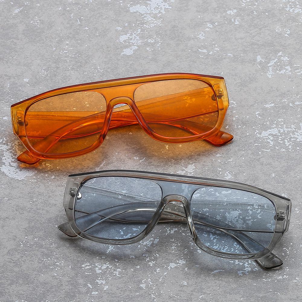 Summer new PC square glasses frame European and American fashion sunglasses Spice girls wear decorative sunglasses UV protection
