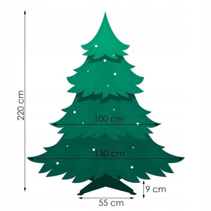 Sapin de Noël Artificiel - SPRINGOS - 220 cm - PVC - Intérieur - Classique