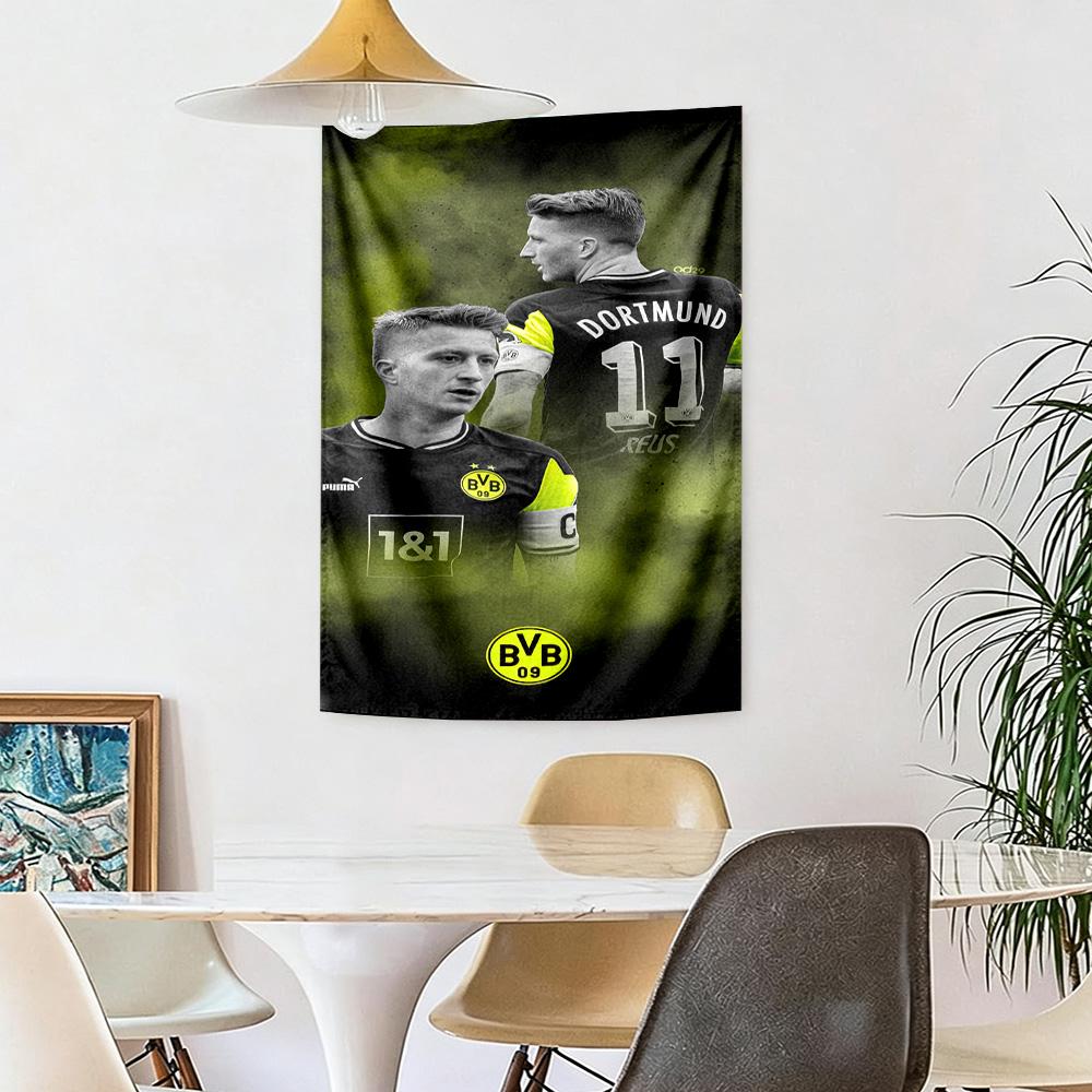 Borussia Dortmund Wall Decor Tapestry Art For Pet Memorial Birthdaywedding Party Backdrop Family Gift