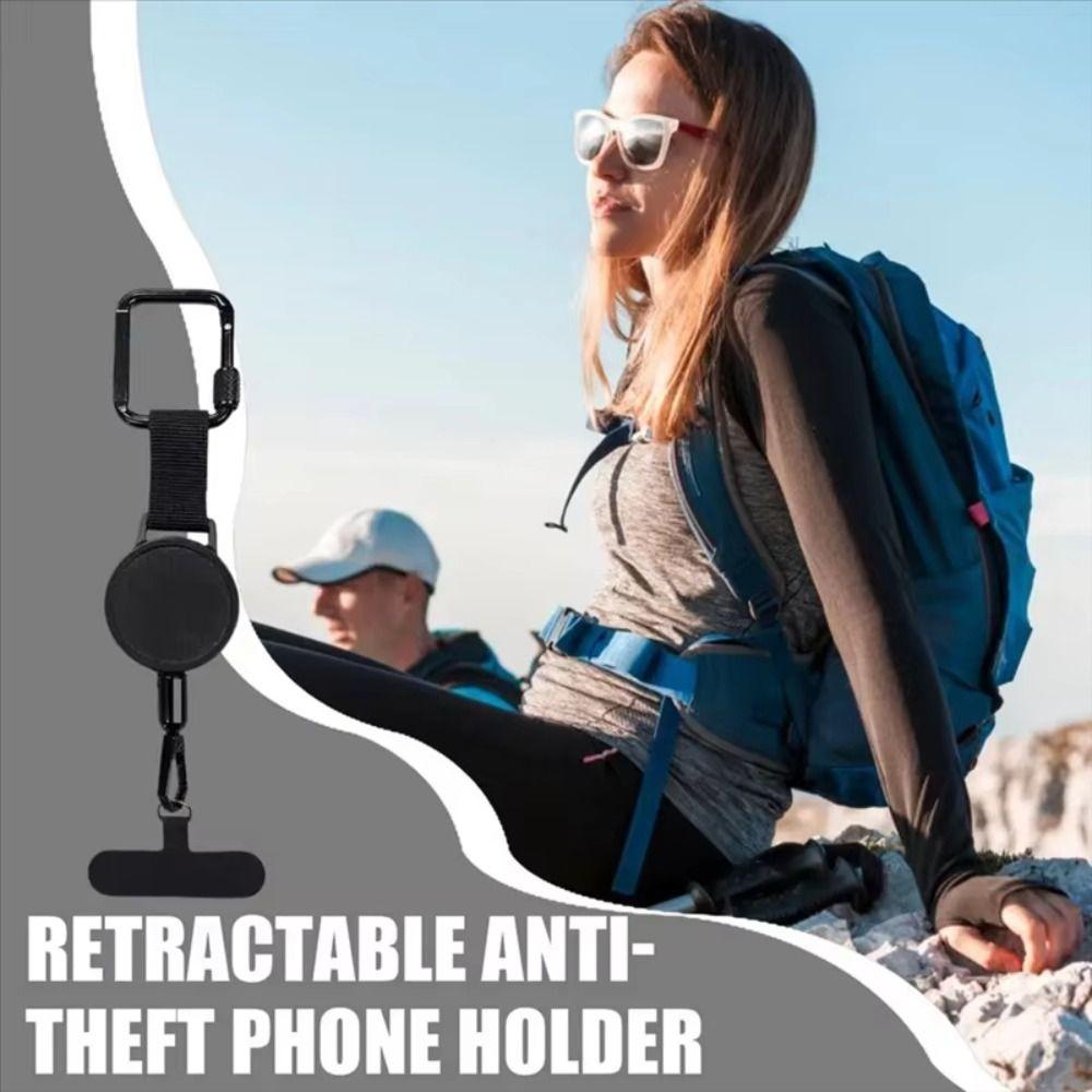 Safety Tether Retractable Phone Tether Phone Lanyard Anti-Theft Phone Holder Outdoor Climbing