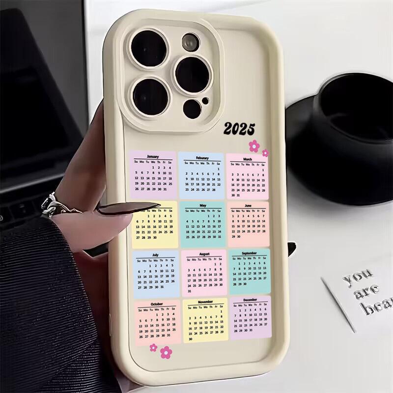 Новогодний календарь 2025 Чехол для телефона For Xiaomi Redmi Note 14 13 12 Pro Plus 14 13 12 12S 11 11S 10 10S 14C 13C 12C
