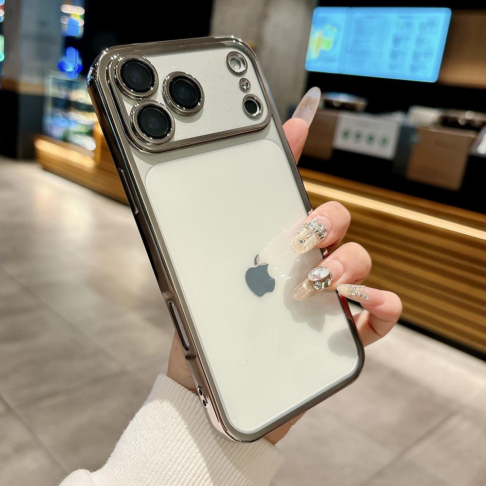Plating Clear Phone Cases For For Iphone 17 16 1 Pro Max Camera Lens Protection Cover For For Iphone 14 13 Pro Max 17Pro Case