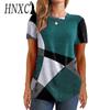 Women's Fashion Casual Summer Short Sleeve O-Neck Blouses & Shirts