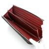 [Revetta] Stingray Leather Long Wallet, Wine Red Interior, YKK Zipper, Galusha (Stingray) Leather, Black, Men's & Women's, Genuine Leather [192stw-2]