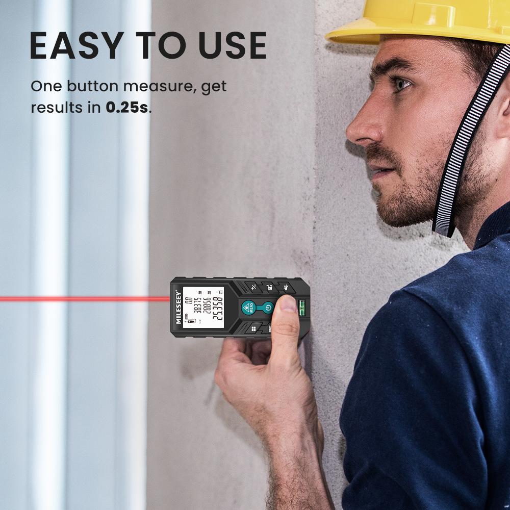 Mileseey Лазерный дальномер D2 Laser Trena Высококачественная лазерная рулетка 40M 60M 80M 100M 120M Измерительная лента