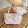 Kids Girl Shoulder Bag With Butterfly Bow And Sparkly Sequins For Kindergarten Daily Accessory