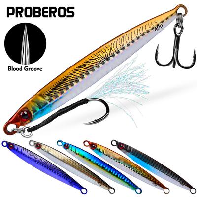 3D быстро рисующая приманка для морской рыбалки с крючком для ловли с лодки на дрейфующую скумбрию, дальний заброс, тонущий железный пластинчатый рыболовный инвентарь