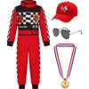 Костюм гонщика для детей Набор Мальчики Девочки Комбинезон гонщика Хэллоуин Косплей гонщика Наряд