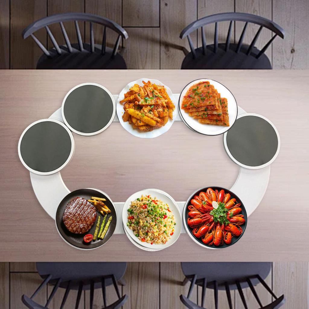 Kitchen Dining Table Rotating Tray Lazy Susans Non Skid Rotating Plate Helper