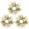 Eucalyptus Wreath Artificial Flower Garland Craft Projects Elegant Style Natural Aesthetic Artificial Flower Candle Garland 25cm