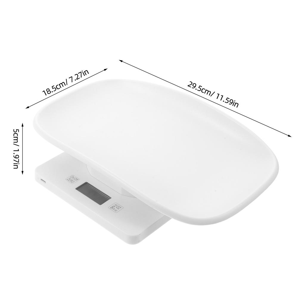 Compact Digital Pet Scale for Small to Medium Pets Accurate 0.1kg Detection LCD Display Auto-Off Battery Powered Portable Size