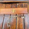 Brass Boatswain Whistle with Chain, Nautical Bosun Call in Wooden Box Home Decor