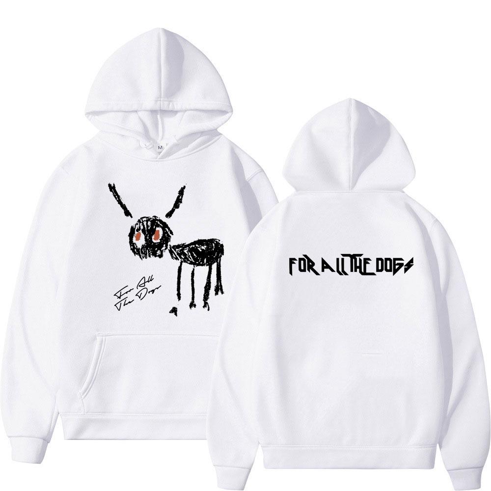Толстовка с капюшоном Rapper Drake 2023 New Music Album "For All The Dogs" с графическим принтом и длинным рукавом для мужчин и женщин, свободная уличная одежда для мужчин