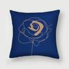 Office Living Room Home Pillowcase Abstract Blue Flower Pillowcase Car Ornaments