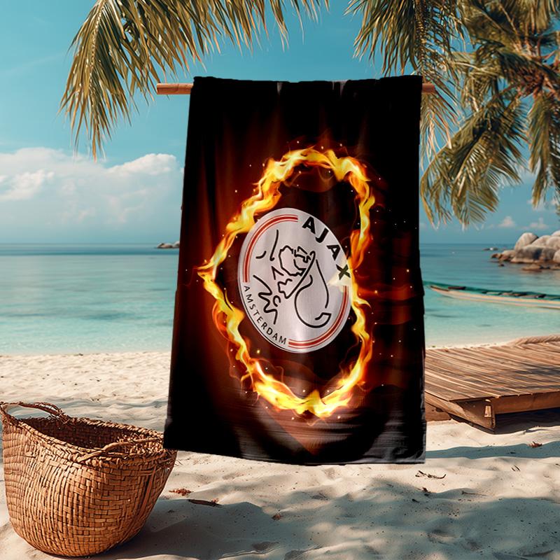 1PC Ajax Amsterdam Crest Beach Towel - Soft, Absorbent Microfiber, Lightweight, Ideal for The Beach, Parties, Travel, Camping fan gifts