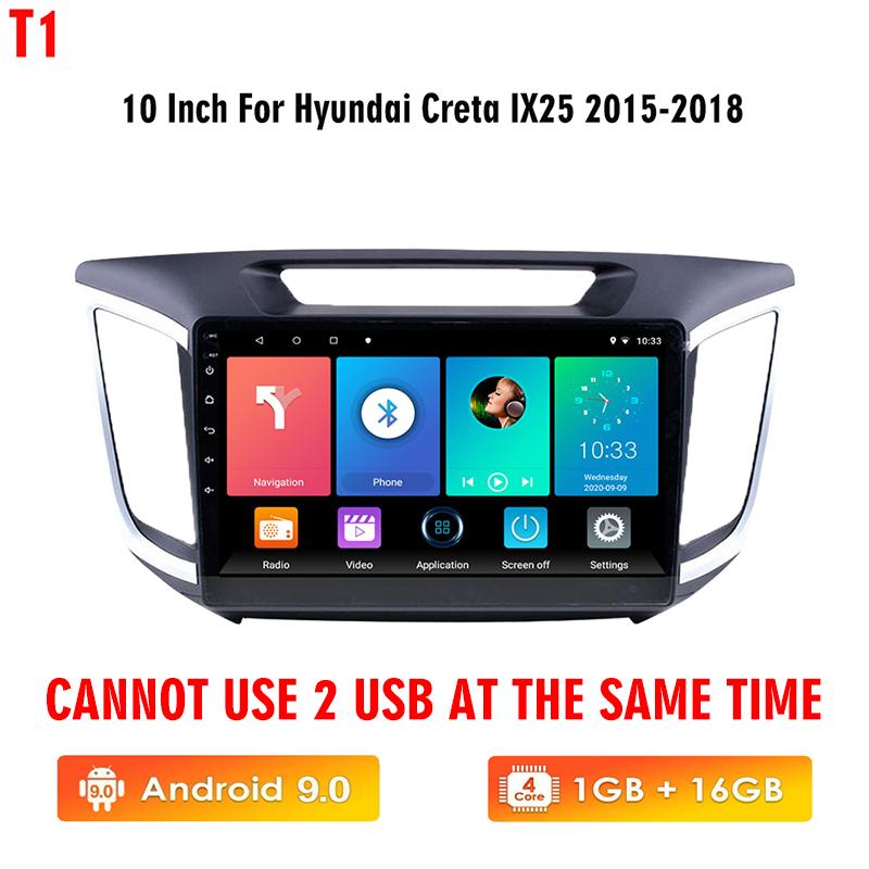 icreative Автомобильная магнитола Android для Hyundai Creta IX25 2015-2018, мультимедийный плеер 2 Din, навигация, GPS Carplay, стерео 2Din, авто