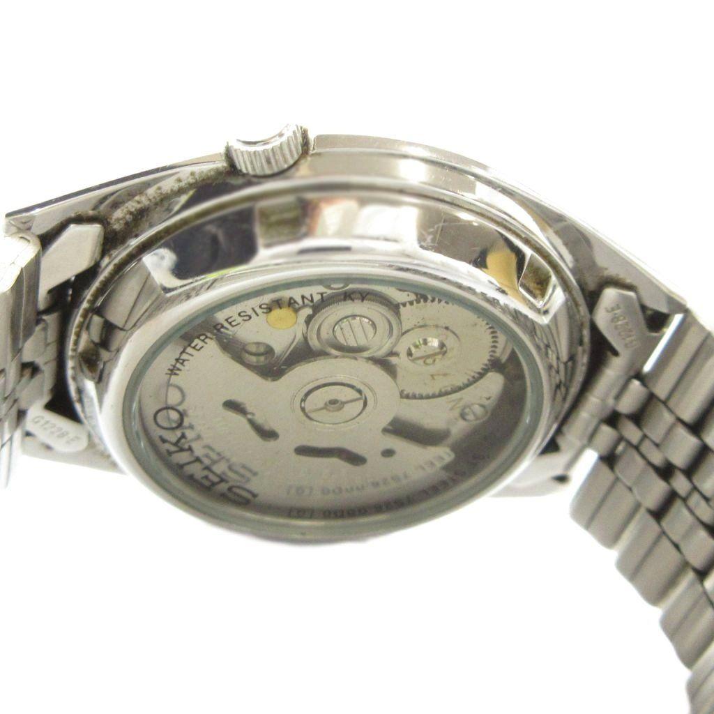 Б/у SEIKO SEIKO 7S26-00D Five 5 Часы Автоматическая Заводка Календарь Дата Белый Циферблат Серебристый GY11 /MQ