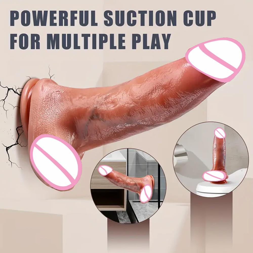 Толстый Большой Дильдо Пенис Контроль Телескопический Вибратор Реалистичная Точка G Вагина Мастурбация Эротический Член Секс-Игрушки Секс-Машины Гей