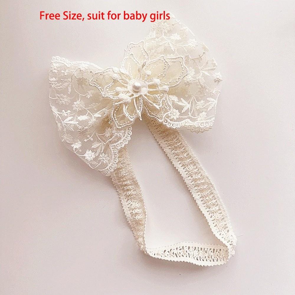 Hair Accessory Hollow Headband Elastic Lace Flowers Headwear White Cute Head Hoop Princess Girl