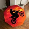 1pc Motorcycle Sunset Themed High-quality Umbrella,Automatic Opening and Closing Umbrella,Multi-functional Umbrella G0811055