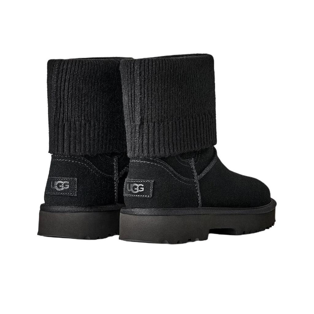 UGG Классические Новые Кожаные Модные Удобные Короткие Ботинки Челси Женские ботинки Черные 1171573-BLK