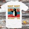 230 г/м² 100% хлопок Футболка Pingu Noot Noot Motherfu***Rs Смешная Злые Белые Мужчины Женская Унисекс Дизайн Топ Футболка Лучший Подарок B72