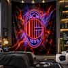 Wall Hanging Tapestry AC Milan Print Cloth for Living Room Bedroom Home Decor