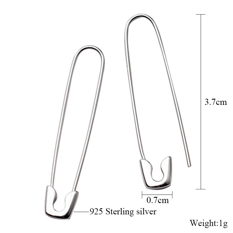 Серьги в стиле панк-булавки для женщин и мужчин, индивидуальный темперамент, настоящее серебро 925 пробы, изысканный подарок в виде ювелирных изделий