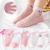 5 пар носков для девочек, летняя сетка, мягкие, дышащие, ультратонкие, не липкие, детские носки принцессы, милый и милый стиль