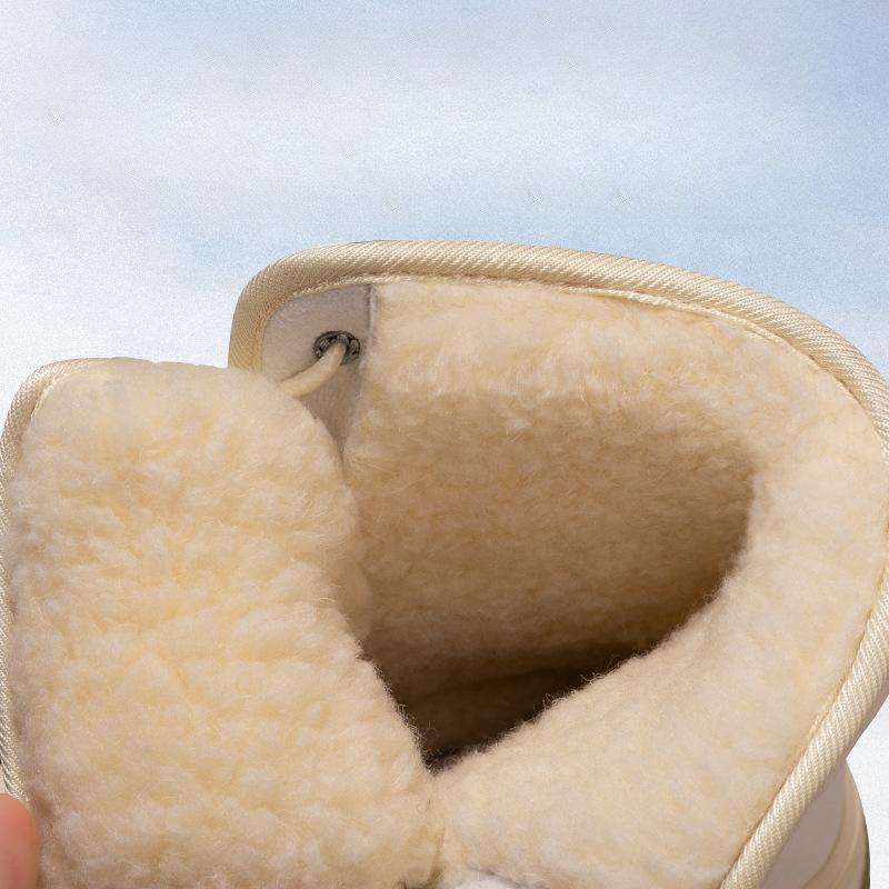 Thickened High-top Women's Non-slip Warm Snow Boots Northeast Velvet Short Tube Casual Large Cotton Shoes