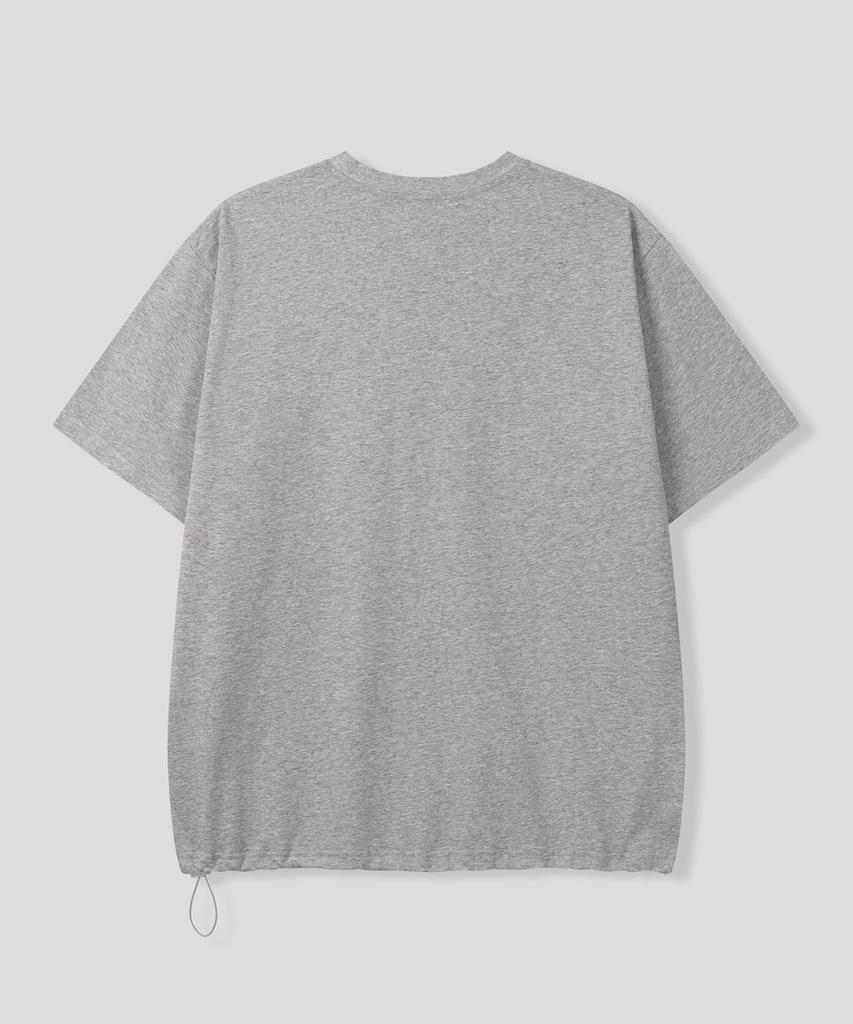 BLACK MOMENT Sorona String Pocket T-Shirt [Melange Gray]