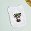 Dog Vest Round Neck Summer Breathable Pet T-shirt Cute Cartoon Animal Print Cat Pullover Pet Fashion Clothes