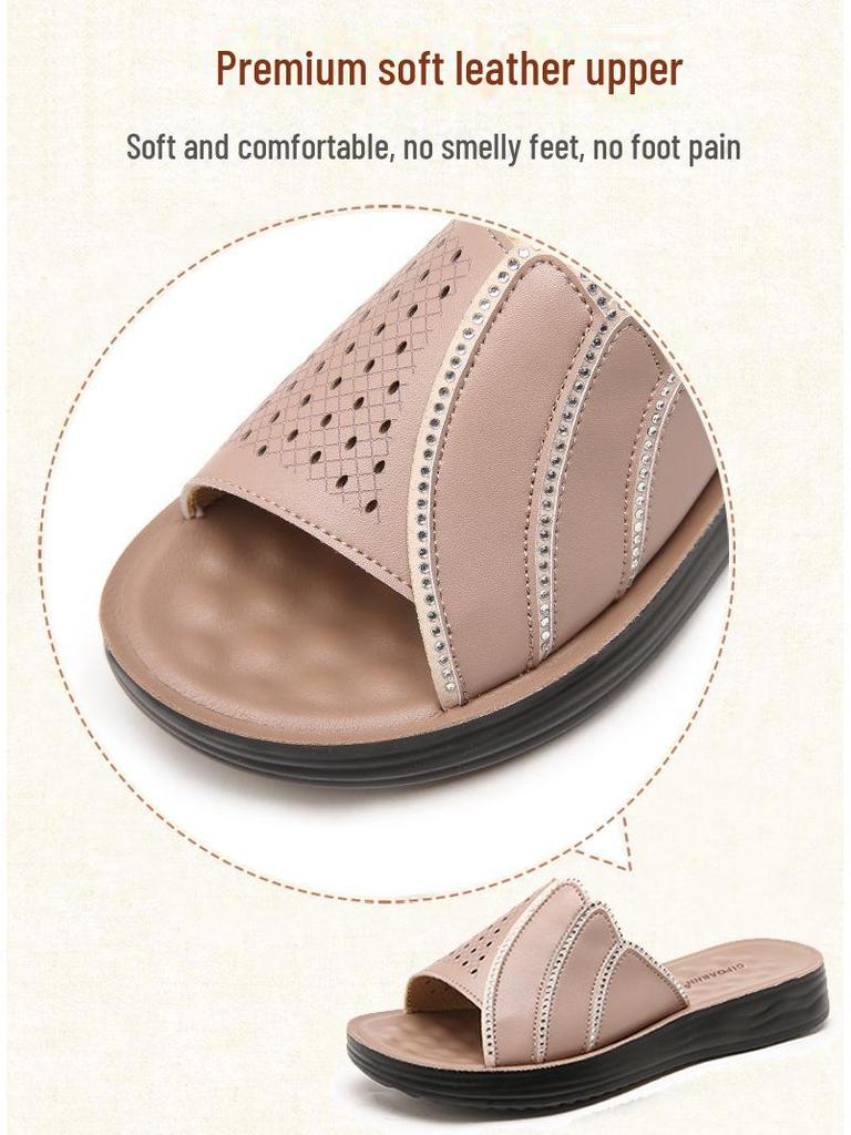 Мамины тапочки с мягкой подошвой и нескользящей подошвой для женщин среднего возраста 2025 г.