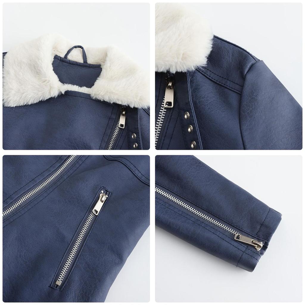 MIEGOFCE Осень и зима Новая меховая кожаная женская куртка с длинными рукавами Повседневная 5901