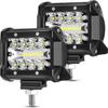 2pcs 4 Inch 60w Led Offroad Work Light Triple Spot Beam Driving Lamp For Suv Car Truck 4x4 Modification Fog Light Universal Fit 12v
