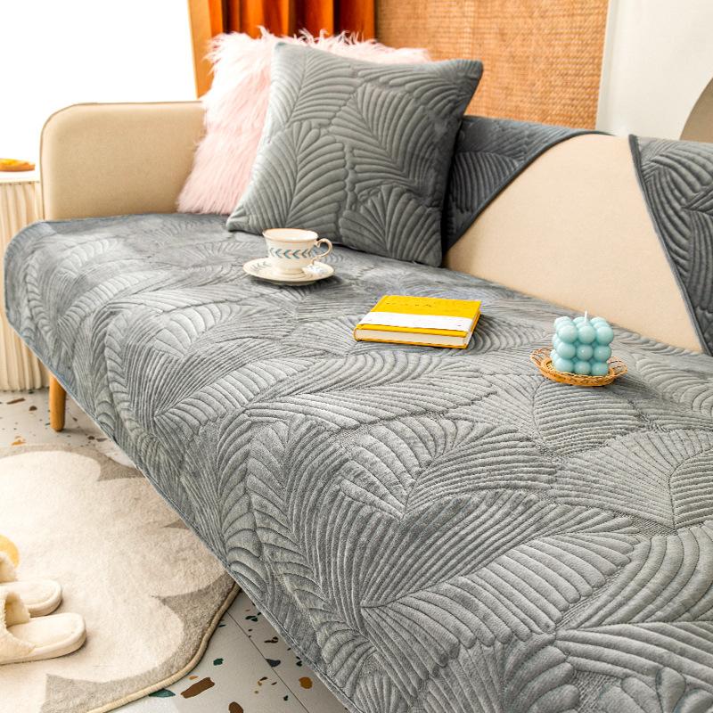 Бархатный чехол для дивана, зимний утолщенный Нескользящий плюшевый диван, полное покрытие, полотенце, дышащая ткань для гостиной, дивана, мебели, чехла