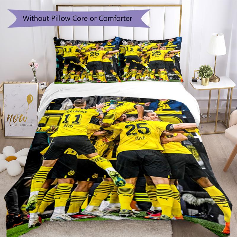 Borussia Dortmund Bedding Set Breathable Duvet Cover With Pillowcases Home Decoration Birthday Gift