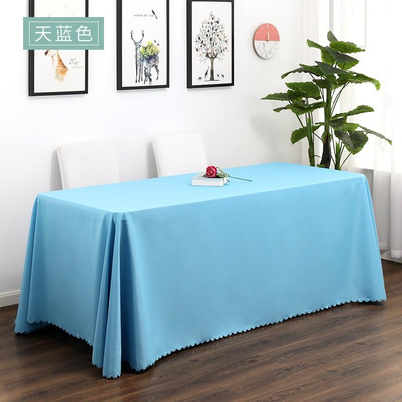 Premium Solid Color Tablecloth Wedding Hotel Dining Long Rectangle Table Cover Anti-Slip Stain Resistant Decorative Linen Look