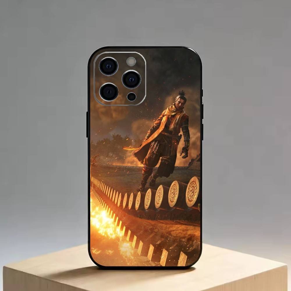Sekiro Shadows Die Twice Чехол для телефона для iPhone 17, 16, 15, 14, 13, 12, 11 Plus, Pro Max, Другие Мягкий Черный Чехол