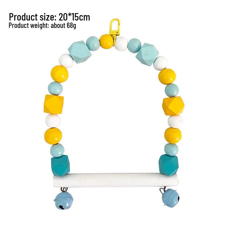 Макарон Радужная Птица Лазалка и Подставка Игрушка для Попугаев и Волнистых Попугайчиков