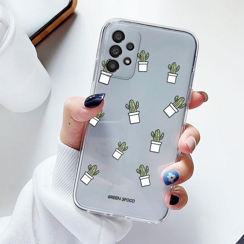 Чехол для телефона Samsung A53 5G A33 Цветочный силиконовый чехол для Samsung Galaxy A73 Fundas Coque Прозрачный мягкий Capas Цветочный ТПУ