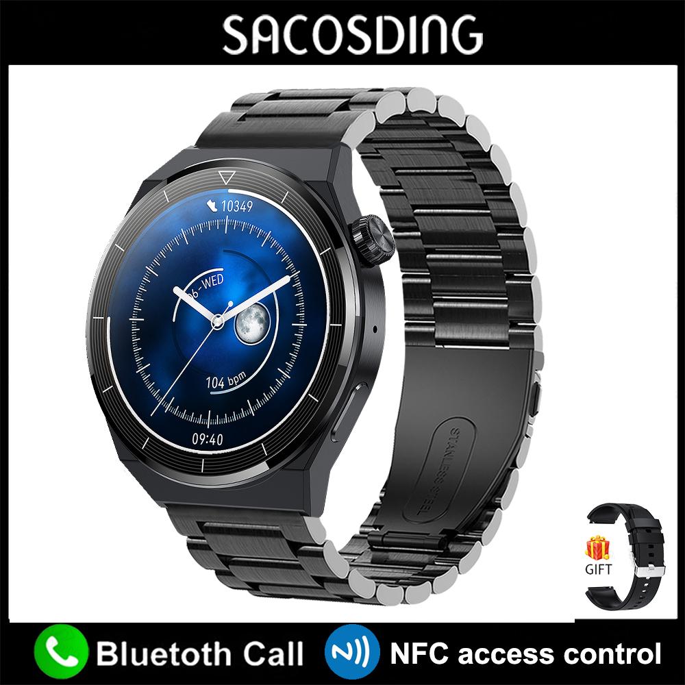 SACOSDING NFC Смарт-часы для мужчин GT3 Pro AMOLED 390*390 HD экран сердечного ритма Bluetooth вызов IP68 водонепроницаемые умные часы для Huawei Xiaomi