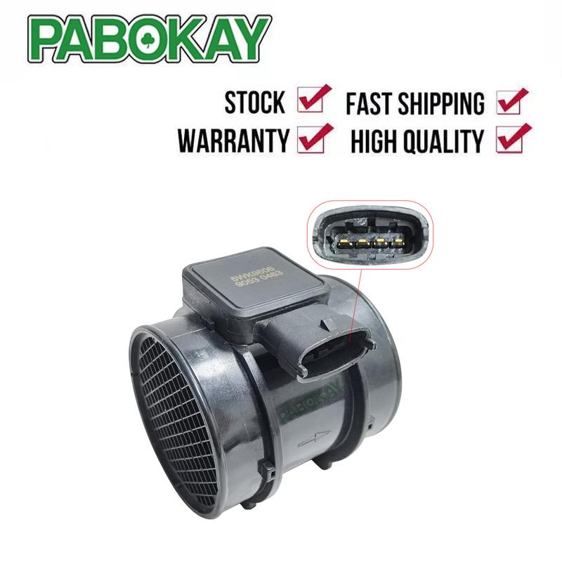 1 шт. x Для Opel Astra Omega Zafira Vauxhall Датчик массового расхода воздуха MAF 5WK9606 5WK9606Z 5WK9641 90530463 8ET009142-031