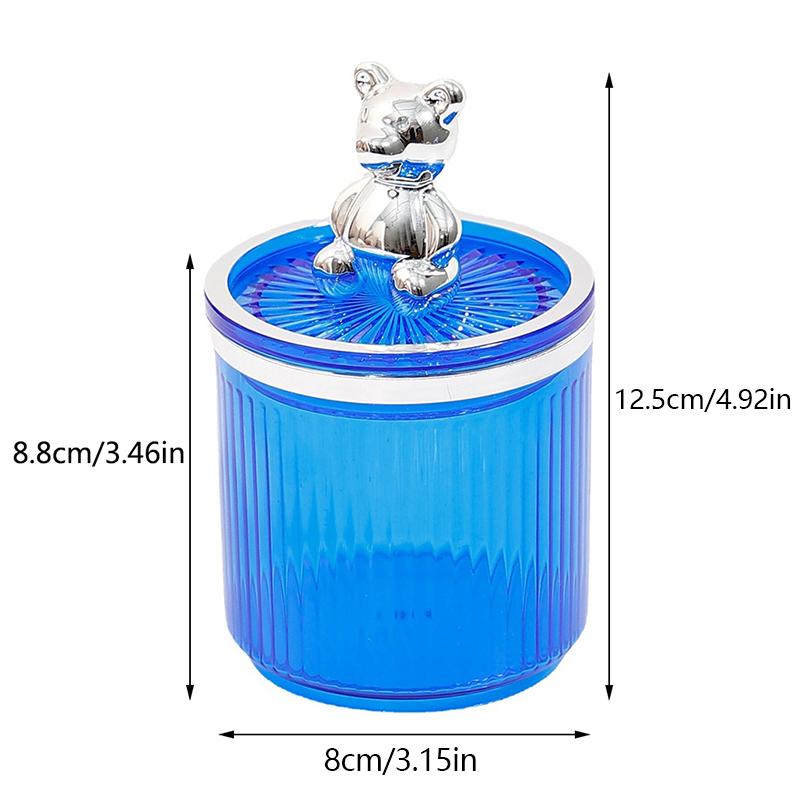 Милый медведь, держатель для ватного диска, стержень для ватной палочки, коробка для хранения косметики, ювелирных изделий, контейнер для макияжа для ванной, органайзер для помады, коробка